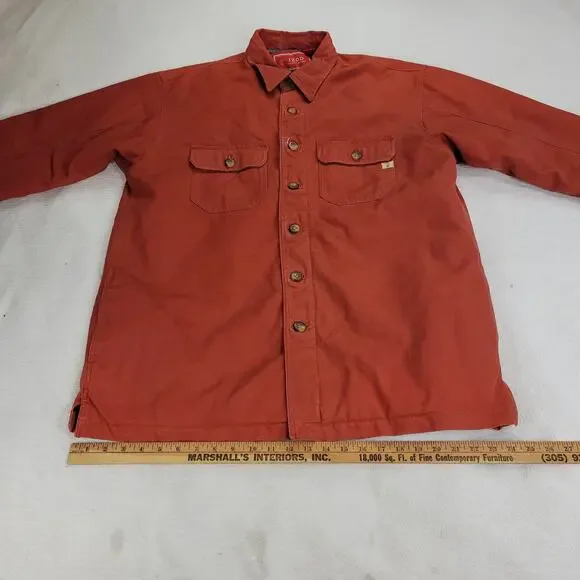 Izod Shacket Mens Sz Large Red Jacket Gorpcore Luxury Sport Shooting Shirt Cold - Picture 15 of 16